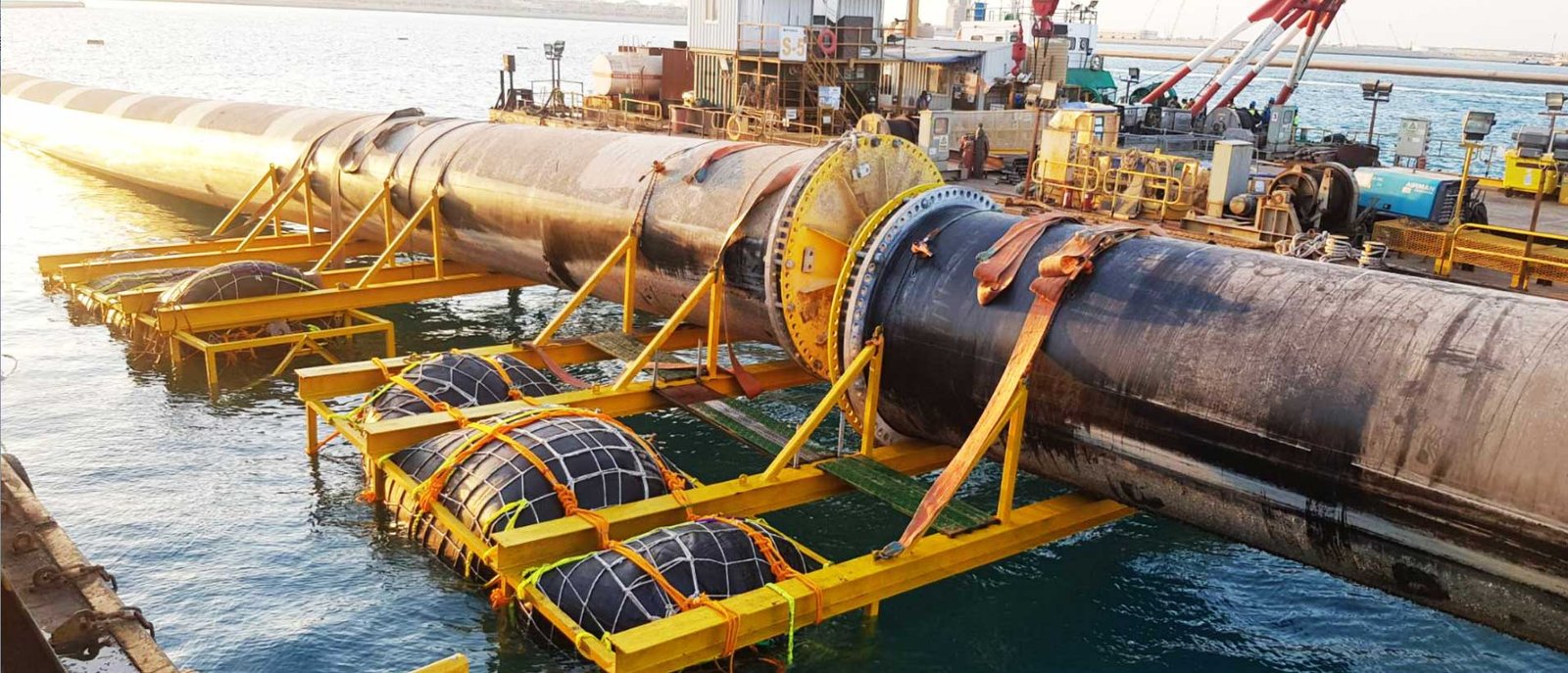 Ocean cooling pipeline laying project of power plant in Kuwait ...